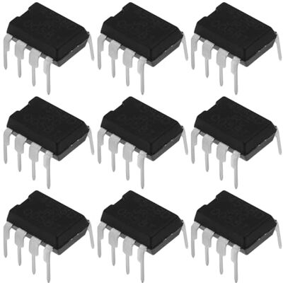 YINETTECH 20 peças amplificador operacional duplo monolítico DIP 8 com tomada direta chip IC 4558 4558D componente eletrónico de alta velocidade e baixo nível de ruído YINETTECH 20 peças amplificador operacional duplo monolítico DIP 8 com tomada direta chip IC 4558 4558D componente eletrónico de alta velocidade e baixo nível de ruído