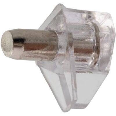 AERZETIX Conjunto de 60 suportes de prateleiras 17 x 17 mm para empurrar abertura de montagem Ø 5 mm suporte para prateleira em plástico transparente AERZETIX Conjunto de 60 suportes de prateleiras 17 x 17 mm para empurrar abertura de montagem Ø 5 mm suporte para prateleira em plástico transparente