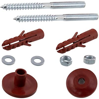 AERZETIX Kit de fixação na parede para lavatório suspenso sanitário parafuso M8 x 100 mm pregos roscados bucha Ø 10 x 50 mm kit de montagem lava-loiça trabalhos fixação canalização AERZETIX Kit de fixação na parede para lavatório suspenso sanitário parafuso M8 x 100 mm pregos roscados bucha Ø 10 x 50 mm kit de montagem lava-loiça trabalhos fixação canalização