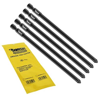 SabreCut 5 x 157 mm PH2 chave de fenda para drywall em tiras com alimentação automática ponta única Phillips No.2 Heavy Duty compatível com SENCO DuraSpin EAP27530 DS275 DS300 SabreCut 5 x 157 mm PH2 chave de fenda para drywall em tiras com alimentação automática ponta única Phillips No.2 Heavy Duty compatível com SENCO DuraSpin EAP27530 DS275 DS300