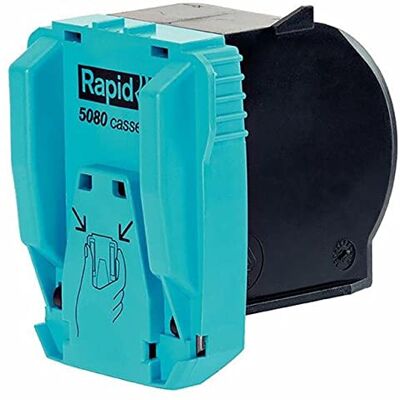 Rapid 1 x 5000 Cassette grampos para agrafador elétrico 5080E Para uso diário no trabalho, na escola e em casa Rapid 1 x 5000 Cassette grampos para agrafador elétrico 5080E Para uso diário no trabalho, na escola e em casa