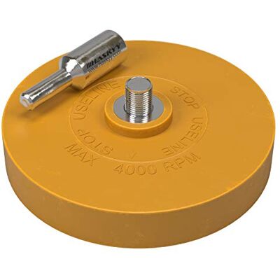 HASKYY 1 x Roda borracha para adesivo adesivo 1 x adaptador para remoção profissional de resíduos de película e adesivo no veículo, carro ou motocicleta HASKYY 1 x Roda borracha para adesivo adesivo 1 x adaptador para remoção profissional de resíduos de película e adesivo no veículo, carro ou motocicleta