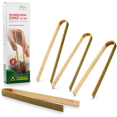 Gardigo ® 4 peças I Pinças de bambu para lesmas e sugadores I pinças de bambu para apanhar insetos I pinças de madeira para apanhar insetos I ferramenta anti-babosas Gardigo ® 4 peças I Pinças de bambu para lesmas e sugadores I pinças de bambu para apanhar insetos I pinças de madeira para apanhar insetos I ferramenta anti-babosas