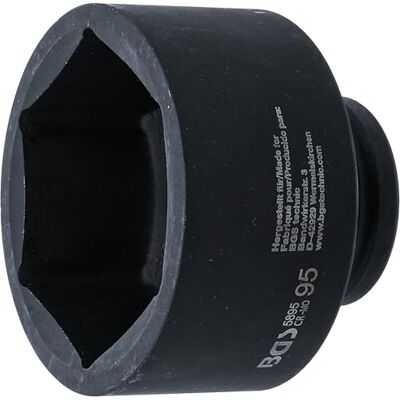 BGS Chaves de soquete de impacto hexagonal entrada 25 mm (1 pol.) 95 mm BGS Chaves de soquete de impacto hexagonal entrada 25 mm (1 pol.) 95 mm