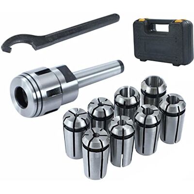 KATSU Tools KATSU MT2 Conjunto de pinças de mola 8 peças 4-16 mm precisão adaptador de extensão de mandril de router para máquina de gravação CNC e ferramenta de torno fresado 11023022 KATSU Tools KATSU MT2 Conjunto de pinças de mola 8 peças 4-16 mm precisão adaptador de extensão de mandril de router para máquina de gravação CNC e ferramenta de torno fresado 11023022