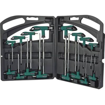 Mannesmann 16 peças, conjunto de cabo de chave de fenda em "T Mannesmann 16 peças, conjunto de cabo de chave de fenda em "T