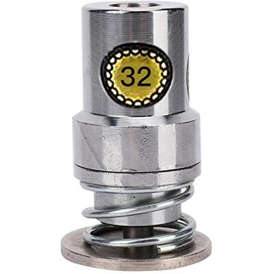 Tomotato Molde para botões, ferramenta de perfuração de metal com 32 tamanhos diferentes para costura em casacos, jeans e roupas de trabalho, molde profissional para fazer botões com precisão e durabilidade Tomotato Molde para botões, ferramenta de perfuração de metal com 32 tamanhos diferentes para costura em casacos, jeans e roupas de trabalho, molde profissional para fazer botões com precisão e durabilidade