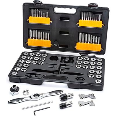 GEARWRENCH Conjunto de chaves de machos e parafusos de catraca SAE e métrico, 77 peças GEARWRENCH Conjunto de chaves de machos e parafusos de catraca SAE e métrico, 77 peças