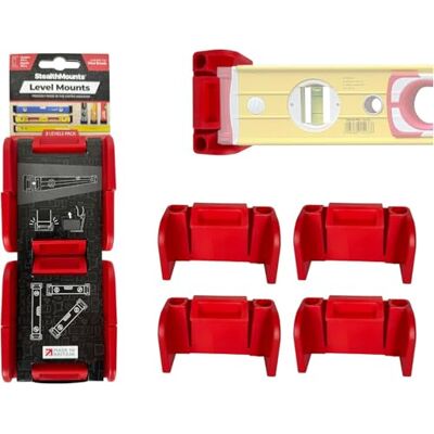 StealthMounts Suporte de nível universal vermelho Clipes de armazenamento de montagem de nível de bloqueio Todas as marcas (pacote de 2).. StealthMounts Suporte de nível universal vermelho Clipes de armazenamento de montagem de nível de bloqueio Todas as marcas (pacote de 2)..