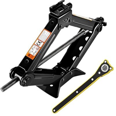 kefflum Macaco de Tesoura Portátil de Rodas 1,5T, Macaco de Tesoura Eleva-Manivela Familiar para Camionete, Levantador para Carro de Automóvel kefflum Macaco de Tesoura Portátil de Rodas 1,5T, Macaco de Tesoura Eleva-Manivela Familiar para Camionete, Levantador para Carro de Automóvel