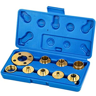 KATSU Tools KATSU Kit Guia de roteador, conjunto de 10 peças modelo de latão kit guias de roteador com adaptador porca bloqueio fabricado em latão, métrica KATSU Tools KATSU Kit Guia de roteador, conjunto de 10 peças modelo de latão kit guias de roteador com adaptador porca bloqueio fabricado em latão, métrica