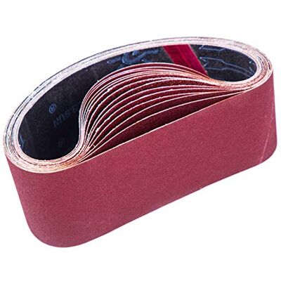 STEBRUAM Faixas de Lixa 75 x 457 mm, Faixa Abrasiva 3 x grão 80/120/150/240/400 para Lixadeira de Fita, para Remover a Poeira, Remover a Pintura e Polir (15 peças) STEBRUAM Faixas de Lixa 75 x 457 mm, Faixa Abrasiva 3 x grão 80/120/150/240/400 para Lixadeira de Fita, para Remover a Poeira, Remover a Pintura e Polir (15 peças)