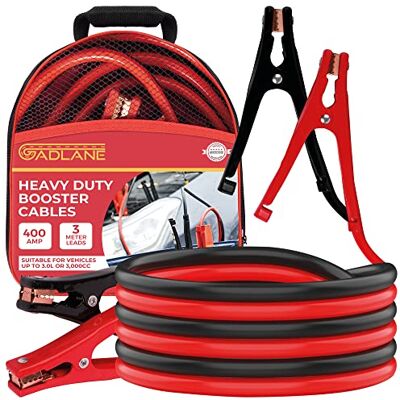 GADLANE Cabos de Arranque 3m 400amp Codificados por Cores Pinças de Bateria de Carro para Caminhão a Diesel ou Gasolina GADLANE Cabos de Arranque 3m 400amp Codificados por Cores Pinças de Bateria de Carro para Caminhão a Diesel ou Gasolina