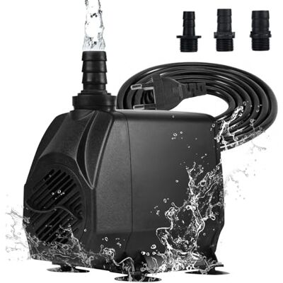 BACOENG Bomba de água bomba submersível, bomba de aquário jardim, 100 W 3800 L / H, altura 4 m BACOENG Bomba de água bomba submersível, bomba de aquário jardim, 100 W 3800 L / H, altura 4 m