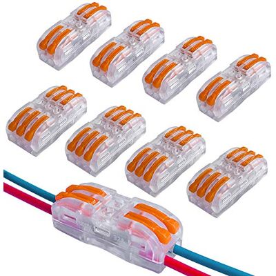 QitinDasen 30 peças KV212 / KV313 Alavanca porca cabo conector Set, bilateral transparente compacto condutor conector, cabo rápido conector mola bloco terminal QitinDasen 30 peças KV212 / KV313 Alavanca porca cabo conector Set, bilateral transparente compacto condutor conector, cabo rápido conector mola bloco terminal