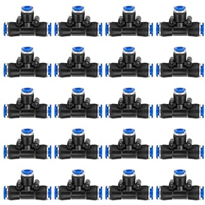 QIMEI-SHOP Conectores Pneumáticos 8mm a 6mm Conexões Pneumáticas em T Tomada Rápida de Mangueira de Ar Comprimido Acessórios para Ferramentas Pneumáticas 20 Peças QIMEI-SHOP Conectores Pneumáticos 8mm a 6mm Conexões Pneumáticas em T Tomada Rápida de Mangueira de Ar Comprimido Acessórios para Ferramentas Pneumáticas 20 Peças