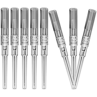 Unihuby Agulhas de perfuração de cateter s 50 peças agulhas de perfuração de nariz e calibre 22 agulhas de cateter IV kit de perfuração de tatuagem Piercing fornecimentos de perfuração, Aço Unihuby Agulhas de perfuração de cateter s 50 peças agulhas de perfuração de nariz e calibre 22 agulhas de cateter IV kit de perfuração de tatuagem Piercing fornecimentos de perfuração, Aço