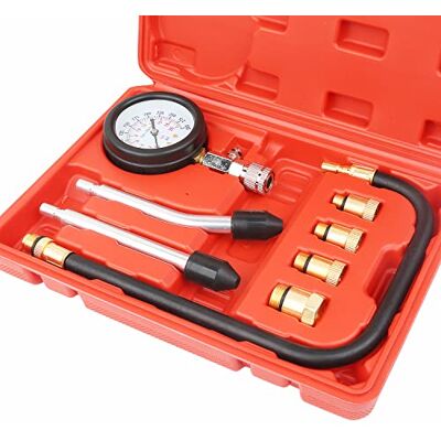 KATSU Tools KATSU Petrol Conjunto de testador de compressão de motor de gasolina, medidor de pressão de cilindro de motor de combustível ferramenta de prova de fugas KATSU Tools KATSU Petrol Conjunto de testador de compressão de motor de gasolina, medidor de pressão de cilindro de motor de combustível ferramenta de prova de fugas