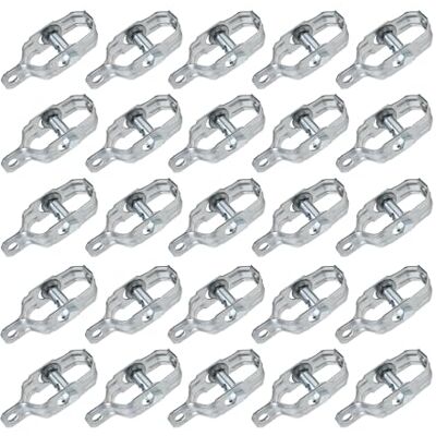 DOJA Barcelona DOJA Industrial Tensor de Arame de Aço Galvanizado PACOTE 25 Tensores para rede de arame, tela metálica, cercas, cabo tensor, arame galvanizado, treliças, jardim entre outros usos. DOJA Barcelona DOJA Industrial Tensor de Arame de Aço Galvanizado PACOTE 25 Tensores para rede de arame, tela metálica, cercas, cabo tensor, arame galvanizado, treliças, jardim entre outros usos.