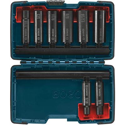 Bosch Conjunto de chaves de vaso de 3/8 polegadas, 8 peças Bosch Conjunto de chaves de vaso de 3/8 polegadas, 8 peças