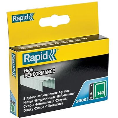 Rapid 2000 grampos planos n.140/6, aço galvanizado, para cartão e plástico Rapid 2000 grampos planos n.140/6, aço galvanizado, para cartão e plástico