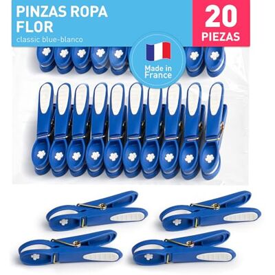 culiclean Pinças de roupa 20 x azul clássico, resistentes aos raios UV, fixação sem marcas, plástico robusto culiclean Pinças de roupa 20 x azul clássico, resistentes aos raios UV, fixação sem marcas, plástico robusto