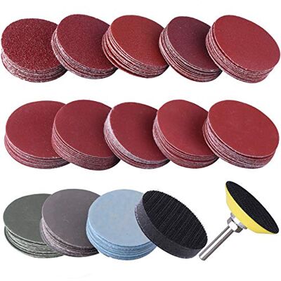 SIQUK 130 unidades discos de lixamento de 50 mm discos Hook and Loop Grano 60 80 120 180 240 400 600 800 1000 1200 1500 2000 3000 SIQUK 130 unidades discos de lixamento de 50 mm discos Hook and Loop Grano 60 80 120 180 240 400 600 800 1000 1200 1500 2000 3000
