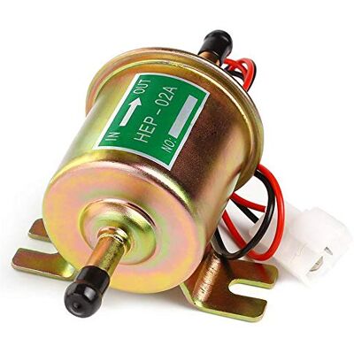 CarBole Bomba de combustível elétrica universal de 12 V para gasolina, diesel, bomba externa (4-7 psi), 380 bobinas de cobre circulares, corrente de 1,0 2,0 A CarBole Bomba de combustível elétrica universal de 12 V para gasolina, diesel, bomba externa (4-7 psi), 380 bobinas de cobre circulares, corrente de 1,0 2,0 A