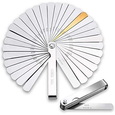 CZ Store Conjunto de Calibres de Espessura Conjunto de 32 ✮✮GARANTIA VITALÍCIA✮✮- Calibrador Fixo de Aço Inoxidável para Motores, Ferramenta Dobrável Medir Espessura Entre Amortecedores, Etc CZ Store Conjunto de Calibres de Espessura Conjunto de 32 ✮✮GARANTIA VITALÍCIA✮✮- Calibrador Fixo de Aço Inoxidável para Motores, Ferramenta Dobrável Medir Espessura Entre Amortecedores, Etc