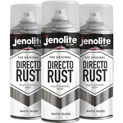JENOLITE - Directorust Gloss - Branco - 3x400ml - Pintura em spray JENOLITE - Directorust Gloss - Branco - 3x400ml - Pintura em spray