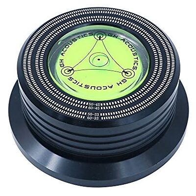 DollaTek 50 / 60 Hz nível de bolha deteção de velocidade prato giratório LP disco de vinil liga estabilizador de peso de disco braçadeira preto DollaTek 50 / 60 Hz nível de bolha deteção de velocidade prato giratório LP disco de vinil liga estabilizador de peso de disco braçadeira preto
