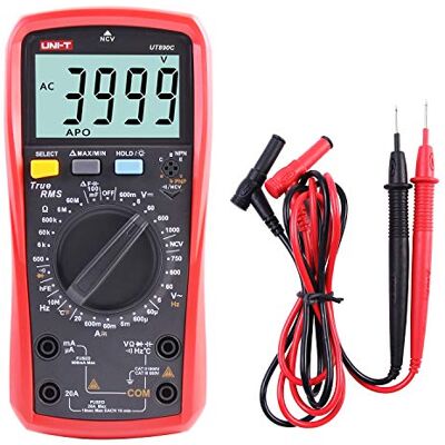 Uni-T UT890C Multímetro digital profissional testador voltímetro amperímetro ohmímetro true RMS 6000 contagens polímetro teste de capacitância e medição de temperatura com LCD retroiluminado Uni-T UT890C Multímetro digital profissional testador voltímetro amperímetro ohmímetro true RMS 6000 contagens polímetro teste de capacitância e medição de temperatura com LCD retroiluminado