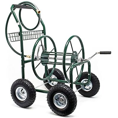 WilTec Carrinho para mangueira de jardim de 16 mm (5/8") até 76 m, com pneu Ø 25 cm e conexão de 19 mm (3/4") enrolador de mangueira carrinho porta-mangueiras carretel porta-mangueiras WilTec Carrinho para mangueira de jardim de 16 mm (5/8") até 76 m, com pneu Ø 25 cm e conexão de 19 mm (3/4") enrolador de mangueira carrinho porta-mangueiras carretel porta-mangueiras