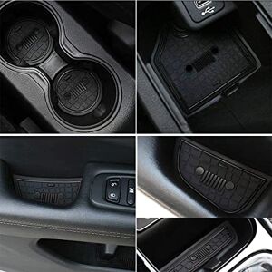 LITTOU Para Compass 2017 2018 2019, 2020, 2021, porta interior antiderrapante anti-poeira, tapete de armazenamento para porta interior tapetes de borracha antiderrapantes (preto) LITTOU Para Compass 2017 2018 2019, 2020, 2021, porta interior antiderrapante anti-poeira, tapete de armazenamento para porta interior tapetes de borracha antiderrapantes (preto)