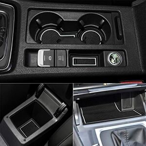 LITTOU Tapete Antiderrapante para Golf 7 2014-2020 Anti-Poeira Tapete para Porta Interior Esteira de Armazenamento para Porta de Copo Caixa de Braço 9 PCS (Branco) LITTOU Tapete Antiderrapante para Golf 7 2014-2020 Anti-Poeira Tapete para Porta Interior Esteira de Armazenamento para Porta de Copo Caixa de Braço 9 PCS (Branco)