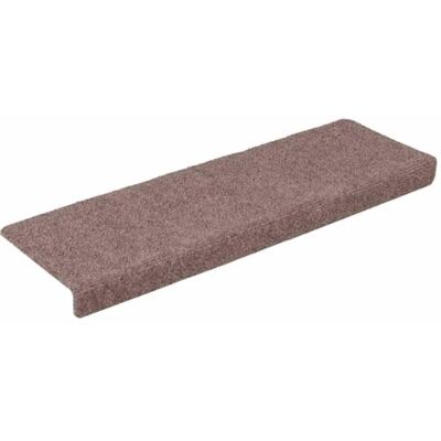 vidaXL Tapete de escada 15 unidades, tapete antiderrapante, protetor de cabelo, tapete auto-adesivo, tecido perfurado castanho 65 x 21 x 4 cm vidaXL Tapete de escada 15 unidades, tapete antiderrapante, protetor de cabelo, tapete auto-adesivo, tecido perfurado castanho 65 x 21 x 4 cm