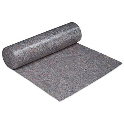 Relaxdays 10 x feltros protetores, manta mova, tapete pintor, 180 g/m² 1 x 50 m = 50 m², antiderrapante, repelente de água, cinzento Relaxdays 10 x feltros protetores, manta mova, tapete pintor, 180 g/m² 1 x 50 m = 50 m², antiderrapante, repelente de água, cinzento