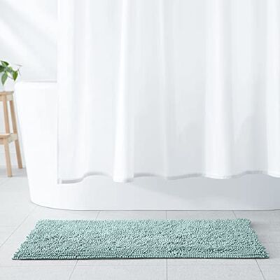 Tapete de banho em microfibra Amazon Basics - 53x86 cm - Verde marinho Tapete de banho em microfibra Amazon Basics - 53x86 cm - Verde marinho