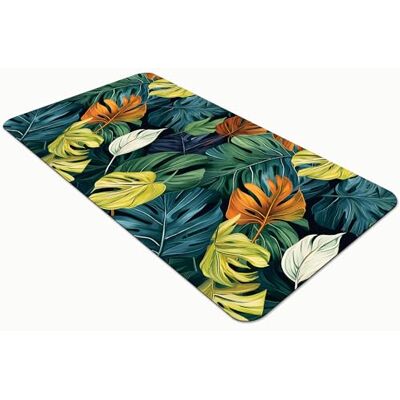Comart Tapete de cozinha Austin impermeável, antiderrapante, antimanchas, lavável na máquina, tapete de poliéster, para corredor e cozinha, Made in Italy, tropical peperomia 50 x 75 cm De poliéster, base antideslizante, impermeable, antimanchas, lavable Comart Tapete de cozinha Austin impermeável, antiderrapante, antimanchas, lavável na máquina, tapete de poliéster, para corredor e cozinha, Made in Italy, tropical peperomia 50 x 75 cm De poliéster, base antideslizante, impermeable, antimanchas, lavable