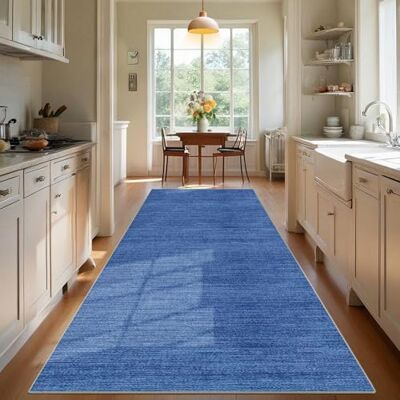TEHWDAIYOU Tapete de corredor e cozinha lavável antiderrapante tapete corredor tapete longo tapete para corredores felpudo entrada lavandaria 40 x 140 cm tapete por metros tapete cozinha azul TEHWDAIYOU Tapete de corredor e cozinha lavável antiderrapante tapete corredor tapete longo tapete para corredores felpudo entrada lavandaria 40 x 140 cm tapete por metros tapete cozinha azul
