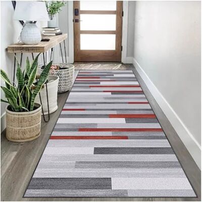 WAWFONG Tapete de Corredor Longo Tapete Antiderrapante Geometria Moderna Pelo Curto Tapetes de Corredor Por Metros Tapete Lavável em Máquina de Lavar 60 x 180 cm Tapetes de Entrada para Corredores WAWFONG Tapete de Corredor Longo Tapete Antiderrapante Geometria Moderna Pelo Curto Tapetes de Corredor Por Metros Tapete Lavável em Máquina de Lavar 60 x 180 cm Tapetes de Entrada para Corredores