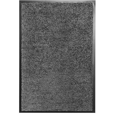vidaXL Capuz lavável grosso tapete de entrada corredor exterior interior casa porta esteira de boas-vindas antiderrapante cinzento antracite 40 x 60 cm vidaXL Capuz lavável grosso tapete de entrada corredor exterior interior casa porta esteira de boas-vindas antiderrapante cinzento antracite 40 x 60 cm