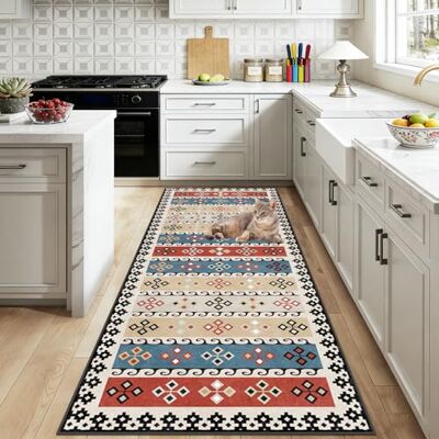 HAOYUES Tapete corredor tapete de cozinha antiderrapante lavável 40 x 300 cm tapete de pé de cama ajustável tapetes compridos multiusos corredor tapetes de área para entrada quarto lavandaria HAOYUES Tapete corredor tapete de cozinha antiderrapante lavável 40 x 300 cm tapete de pé de cama ajustável tapetes compridos multiusos corredor tapetes de área para entrada quarto lavandaria