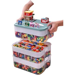 Harazaqa Caixas de Armazenamento Infantil para Brinquedos Lego Blocos de Construção Crianças Organizador Gavetas, Plástico Baú Armazenamento 3 Camadas Empilháveis Cesta Decorativa Transparente para Harazaqa Caixas de Armazenamento Infantil para Brinquedos Lego Blocos de Construção Crianças Organizador Gavetas, Plástico Baú Armazenamento 3 Camadas Empilháveis Cesta Decorativa Transparente para