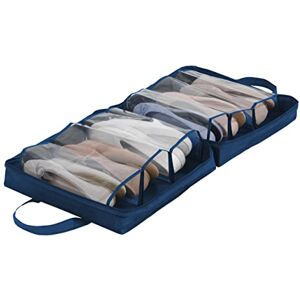 Wenko Bolsa de viagem para sapatos Business bolsa para sapatos, bolsa sapateira com 6 compartimentos, poliéster, 36,5 x 36,5 x 14,5 cm, azul escuro Wenko Bolsa de viagem para sapatos Business bolsa para sapatos, bolsa sapateira com 6 compartimentos, poliéster, 36,5 x 36,5 x 14,5 cm, azul escuro