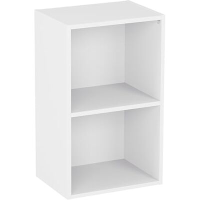 Estante Oxford da Vida Designs - Forma de cubo, 2 prateleiras, Branca - Estante Estante Oxford da Vida Designs - Forma de cubo, 2 prateleiras, Branca - Estante