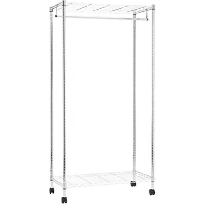 Cabideiro cromado Amazon Basics - 89x44x179 cm Cabideiro cromado Amazon Basics - 89x44x179 cm