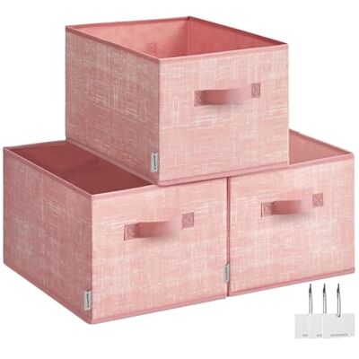 SONGMICS Caixas de Armazenamento Cor de Rosa - Caixas de armazenamento SONGMICS Caixas de Armazenamento Cor de Rosa - Caixas de armazenamento
