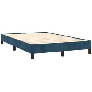 vidaXL Estrutura de cama de casal Somier estofada quarto base quarto móveis móveis quarto descanso de veludo azul 120 x 200 cm vidaXL Estrutura de cama de casal Somier estofada quarto base quarto móveis móveis quarto descanso de veludo azul 120 x 200 cm