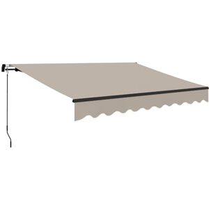 Outsunny Toldo retrátil manual 360x220 cm UV30+ Creme Outsunny Toldo retrátil manual 360x220 cm UV30+ Creme